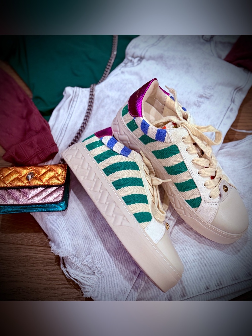 Kurt Geiger London Women's Kensington Lace Up Low Top Sneakers Size 37 / US 6.5